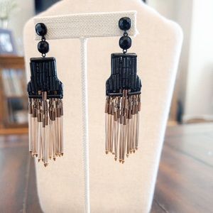 (Like New) Stella & Dot Jasper Ombré Fringe Earrings